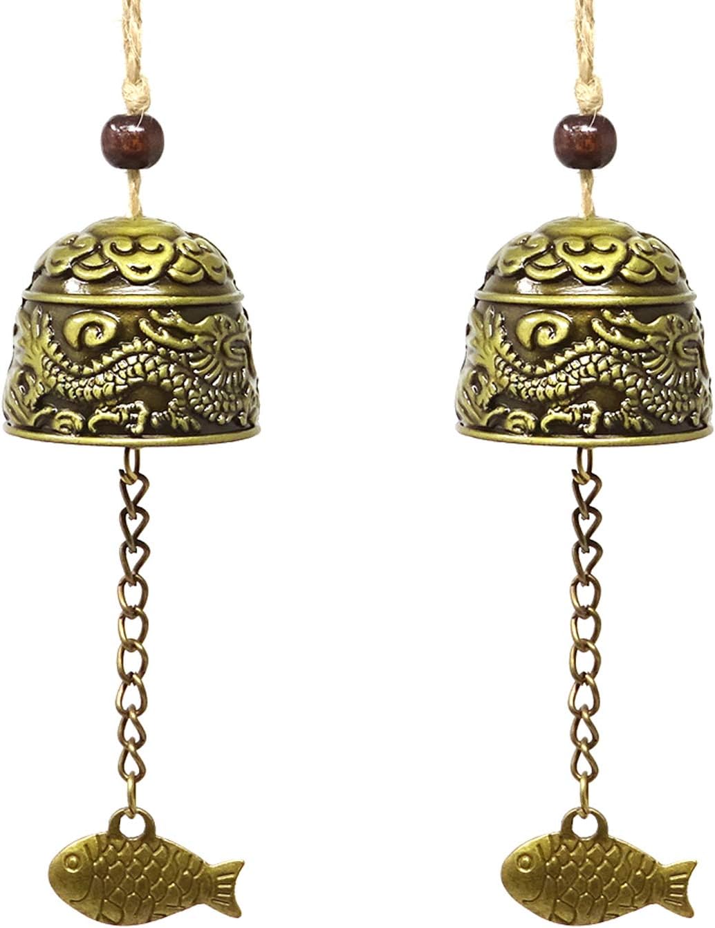 2 Campanillas Viento Vintage Dragón