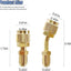 Adaptador R410A coche Mini Split hembra 5/16 a macho 1/4