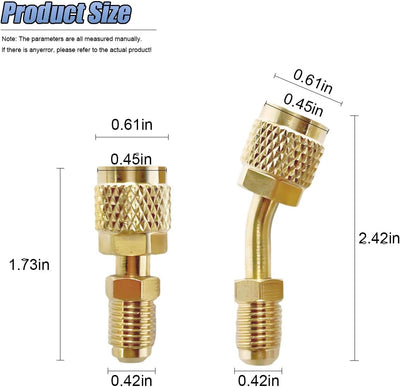 Adaptador R410A coche Mini Split hembra 5/16 a macho 1/4