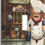 Placa interruptor luz retro dibujos animados chef gordo