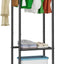 Perchero ropa con ruedas 3 estantes metal color negro