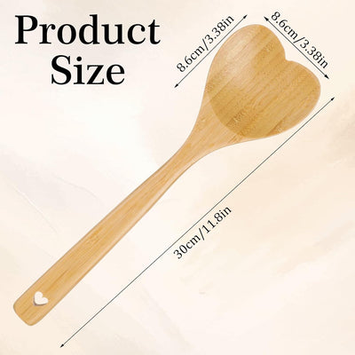 Cuchara madera corazón cucharas bambú cocina
