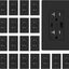 Toma pared USB A y C 20A NEMA 5-20R UL negro mate