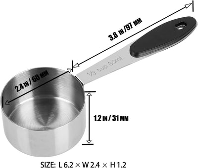 Taza medidora acero inox con agarres magnéticos 1/3