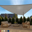 Toldo triangular resistente UV para patio jardín gris