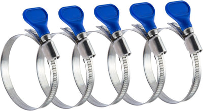 Abrazadera manguera 2.5pulg acero inox ajustable set 5