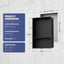 Nicho ducha acero inox 13x19" estantes dobles negro