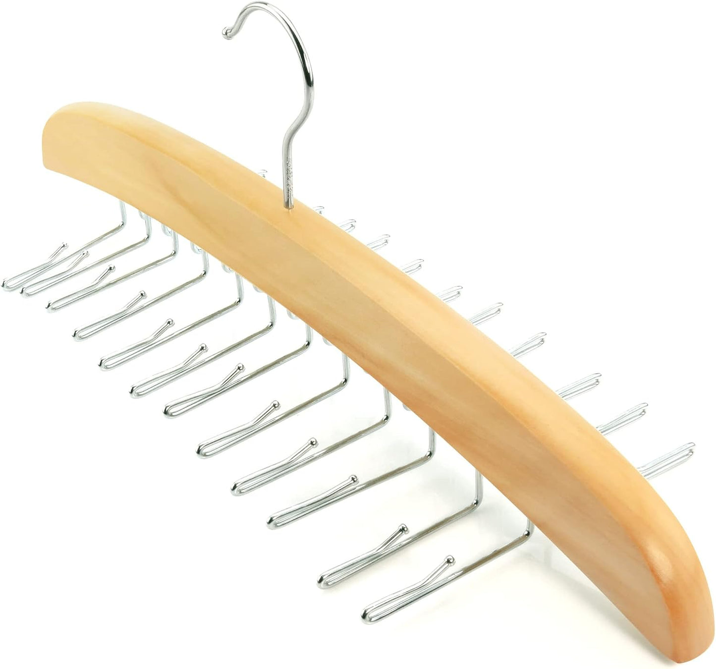 Estante colgador madera 24 ganchos plegables para corbatas