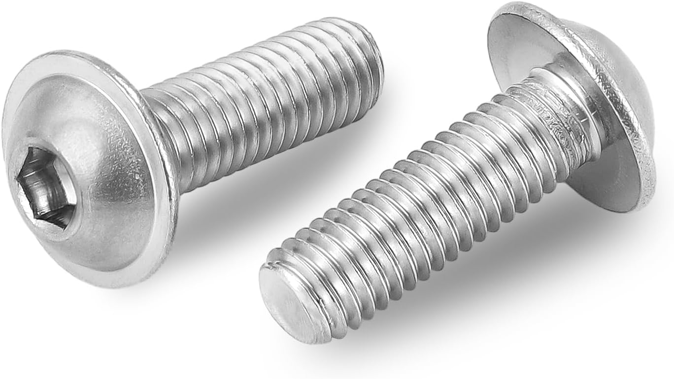 Tornillos M5 x 0.984pulg acero inox 304 brillante paquete 50