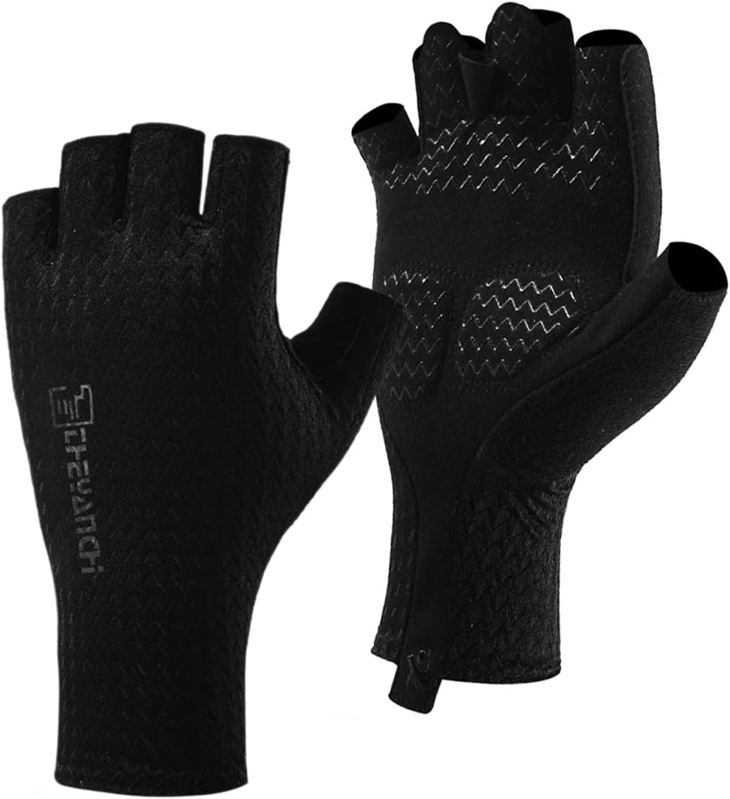 Guantes pesca sin dedos transpirables para ciclismo y kayak