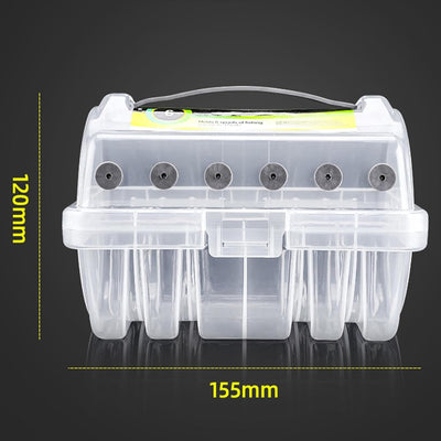 Caja organizadora líneas pesca 6 compartimentos exterior