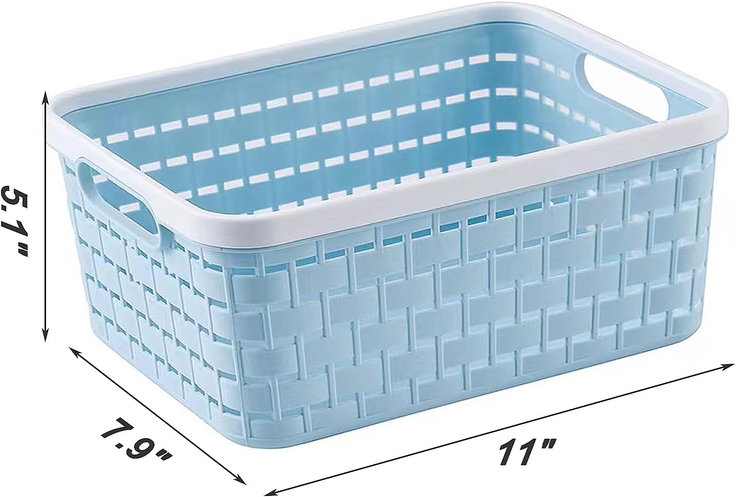 Cestas plástico para baño ducha con asas rosa medio set 2