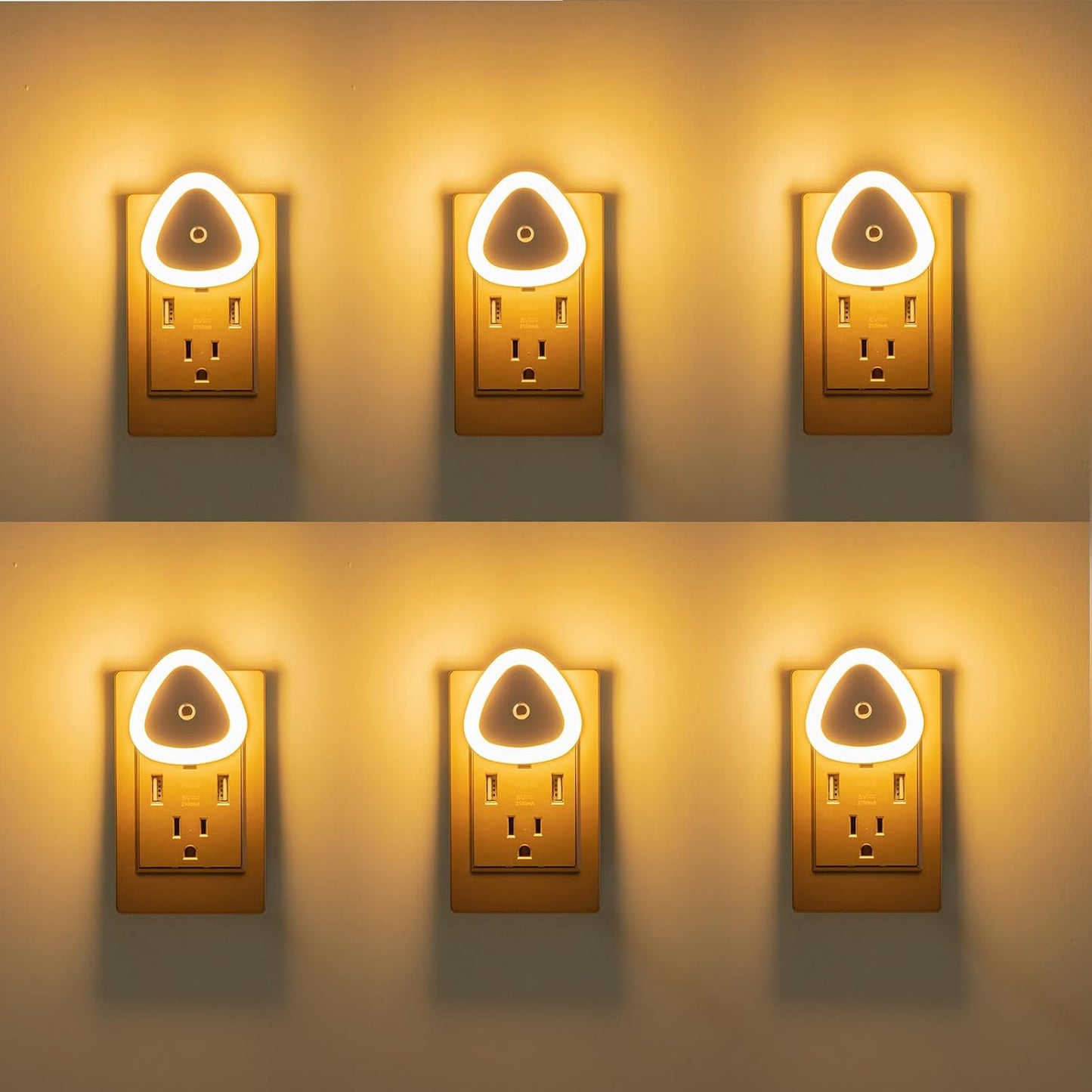 Luz nocturna led enchufable sensor atardecer para niños