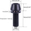 6 Pzas Tornillo Allen M6x16mm Cónico Bicicleta Negro