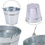 15 Cubos Metal Galvanizado 6pulg Asas Decoración Fiesta Hogar