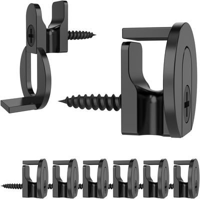 30 Ganchos Plástico Negro para Luces Cables Plantas