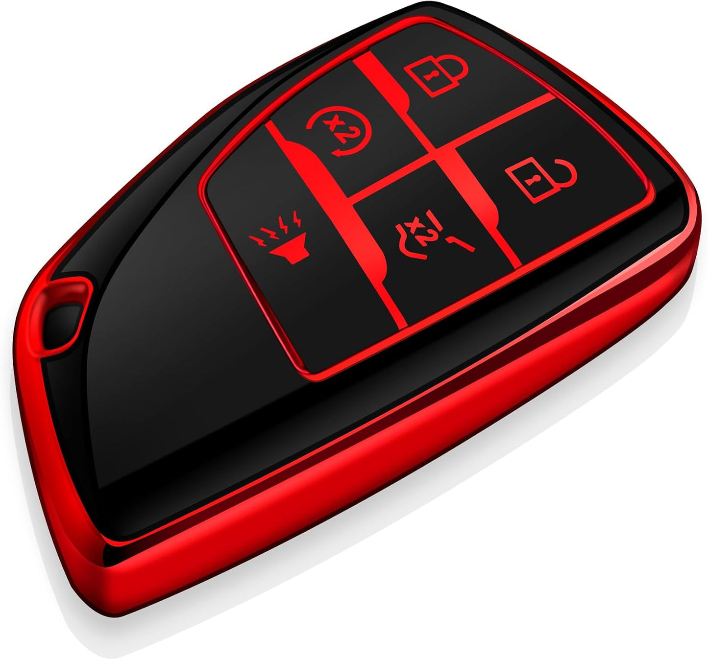 Funda llavero TPU Chevy Silverado 1500 2022-26 Rojo