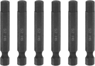 6 Brocas Hex Impacto Magnético 0.236pulg Acero S2 2pulg