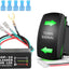 Interruptor señal giro relé intermitente 12V 24V LED verde