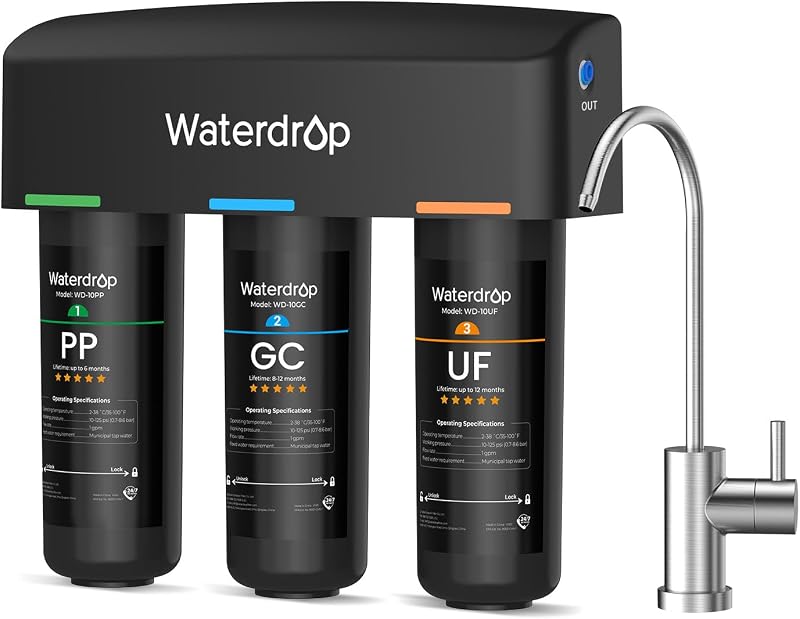 Sistema filtro agua 9 capas debajo fregadero 0.01μm