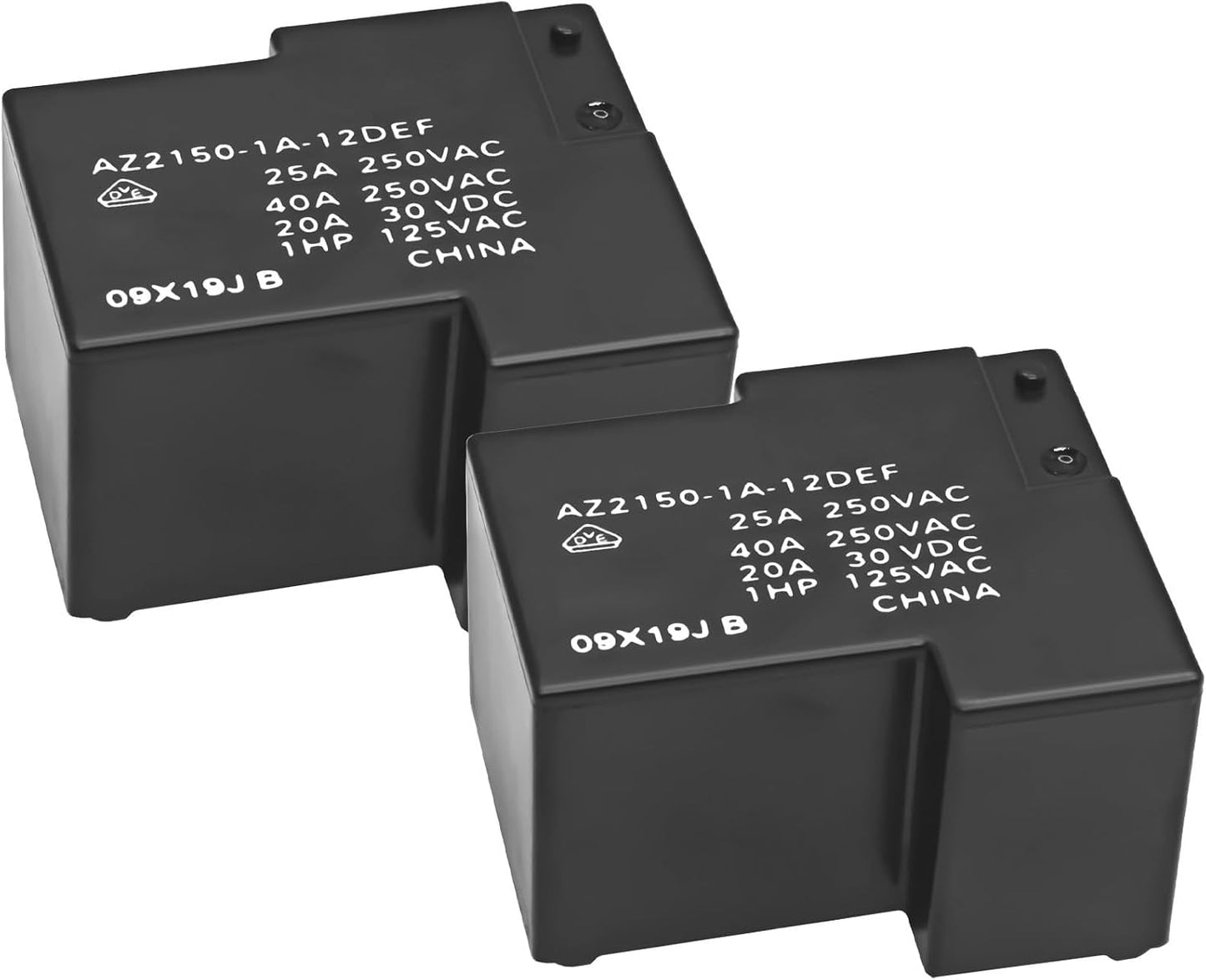 Relé potencia 12VDC 40A SPST-NO PCB sellado pack 2