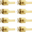 8 Manijas Puerta Interior Doradas Cerradura Latón Reversible