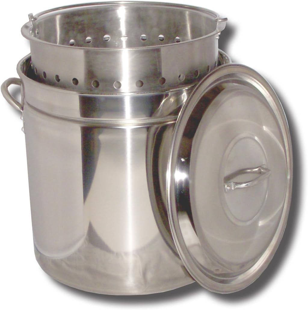 Olla de Acero Inox Estriada para Cocina 36 Qt