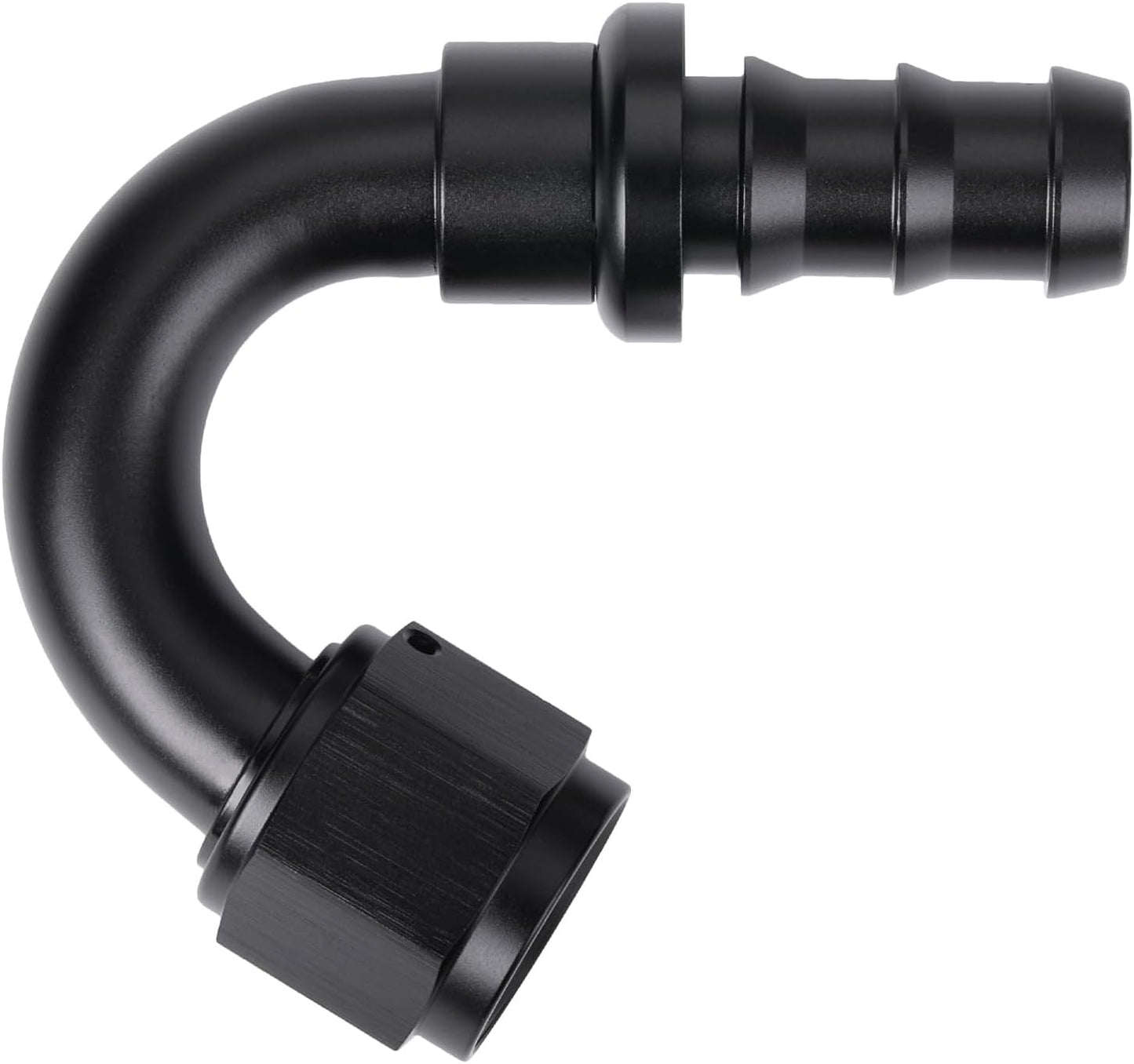 Adaptador manguera aluminio negro 150 grados