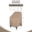 Funda apilable silla patio impermeable 26x34x45pulg 2uds