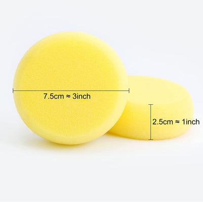 Esponjas pintura redondas 2.96pulg color amarillo