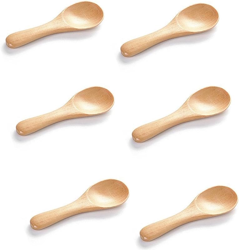 6 Cucharas Madera Mini para Frascos Especias
