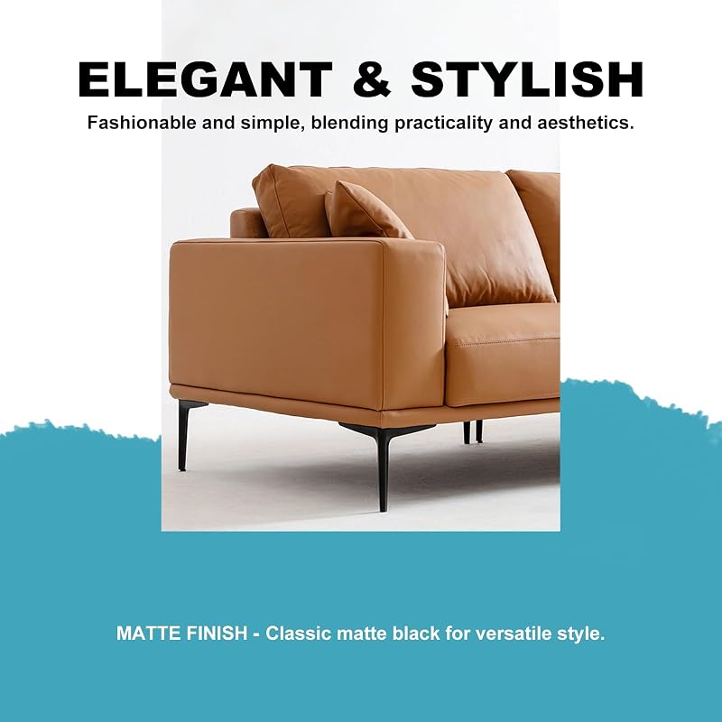4 Pzas Patas Metal Muebles 7" Negro Mate