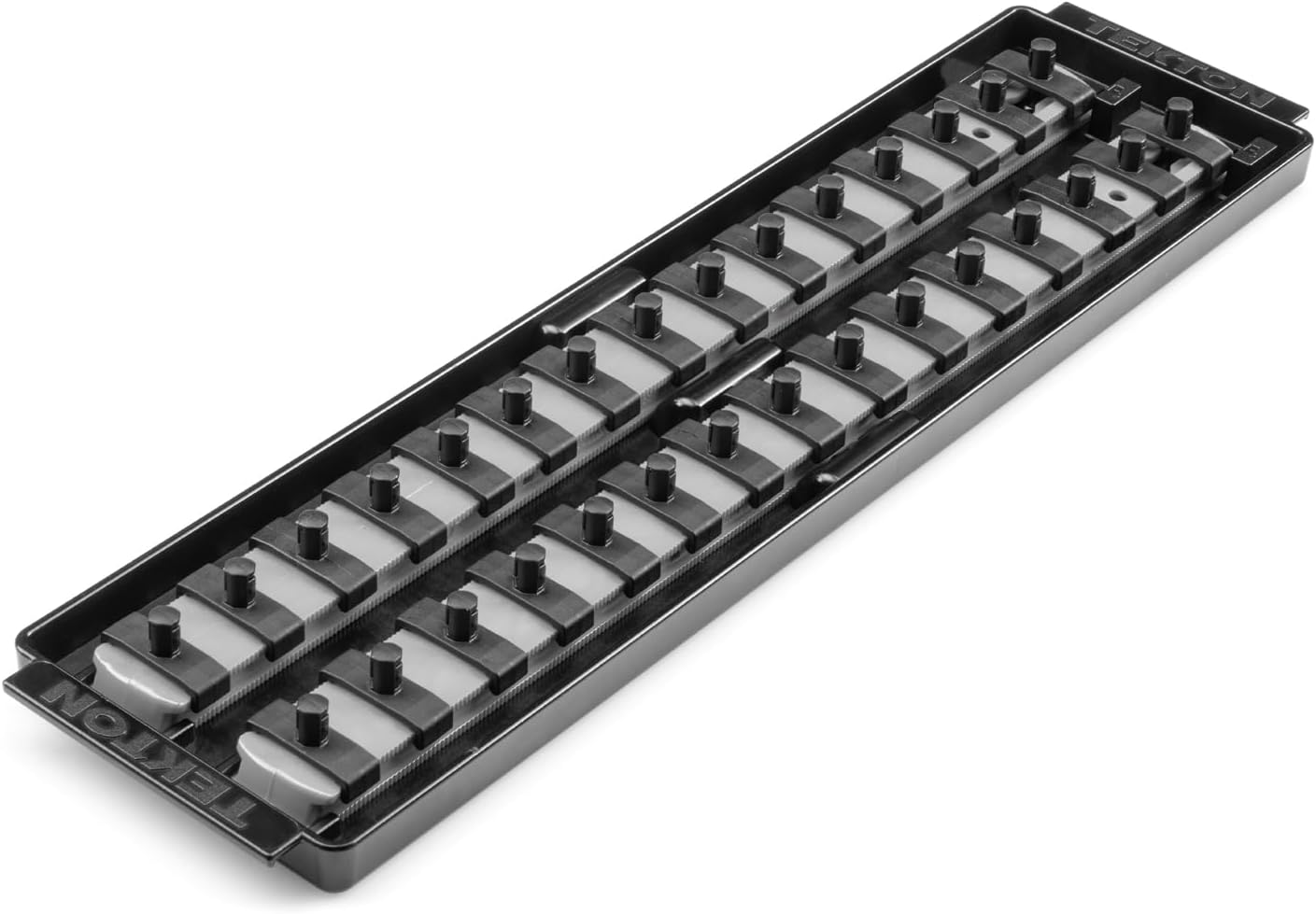 Organiz. dados 2 rieles 1/4pulg gris 30 herramientas