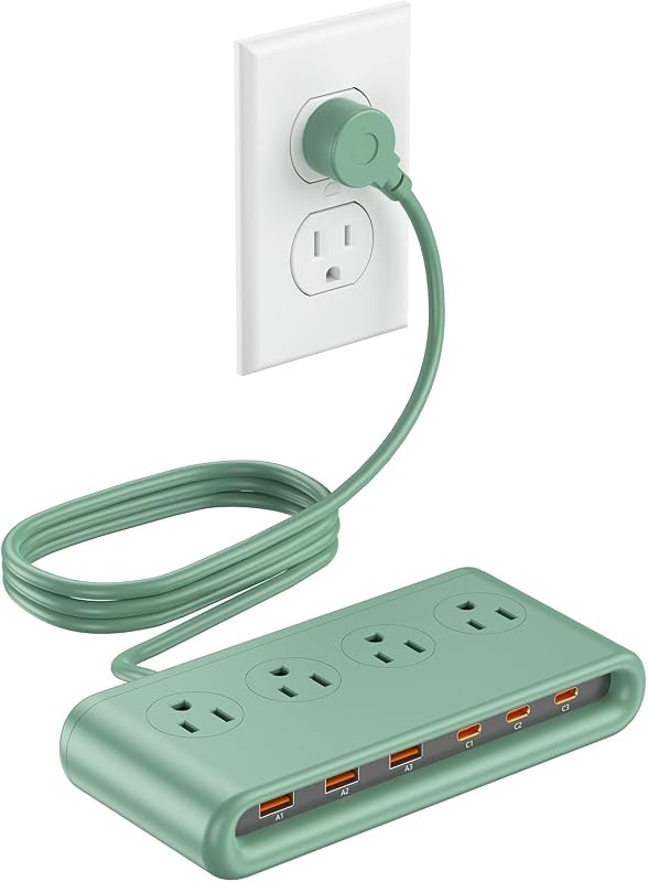Regleta USB PD 6 puertos 35W con proteccion 2500J