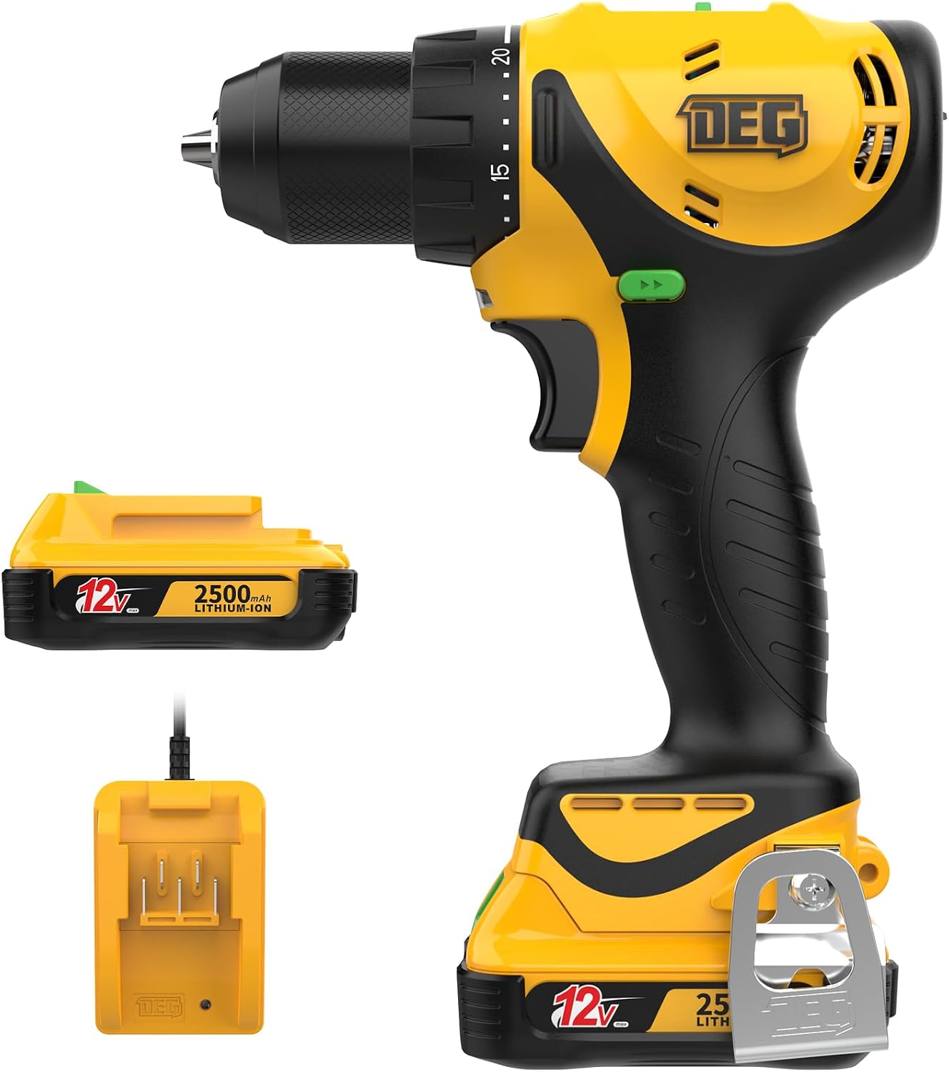 Kit taladro inalámbrico 12V 201 par 2 vel 3/8pulg