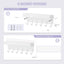 Soporte pared llaves adhesivo 6 ganchos blanco