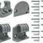 Kit repuesto puerta bebé soporte enganche gris