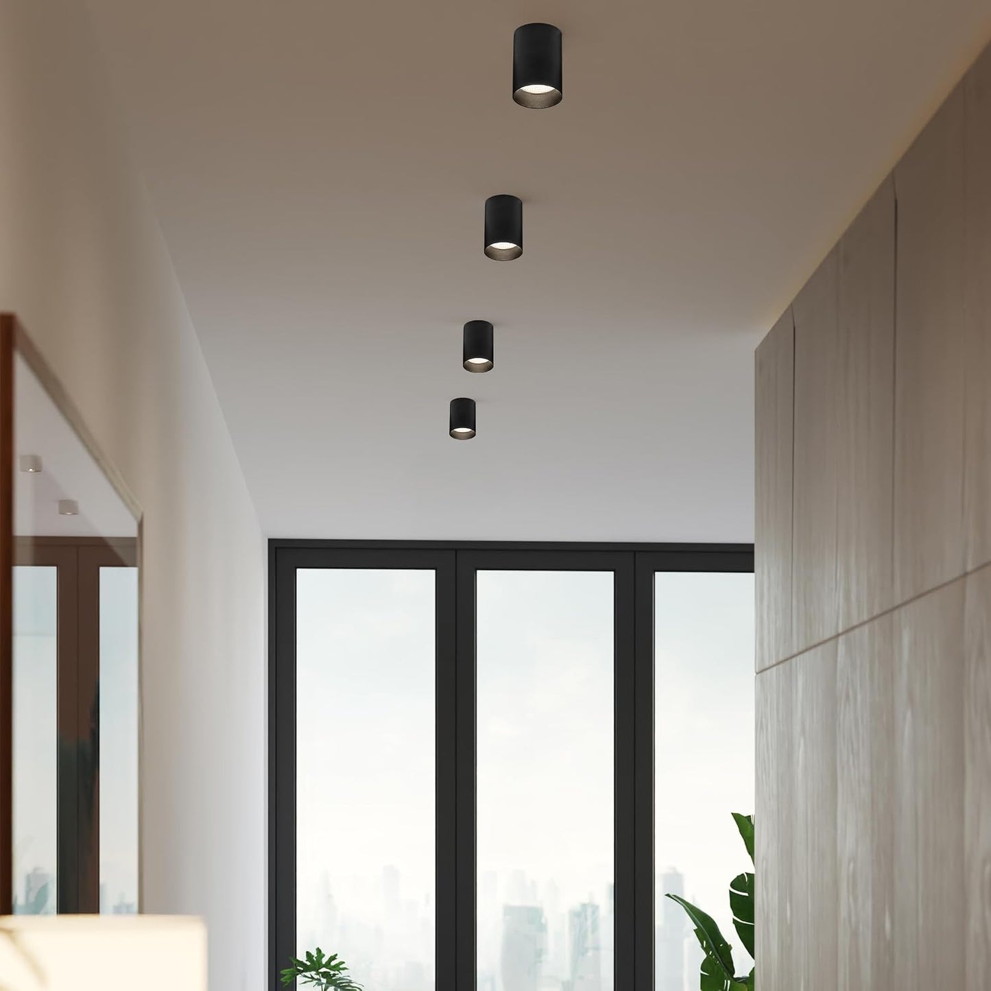 Foco Led Cilíndrico 3pulg Negro 900lm 5CCT Regulable