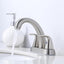 Grifo baño centerset 4" 2 manijas tapón drenaje pop-up
