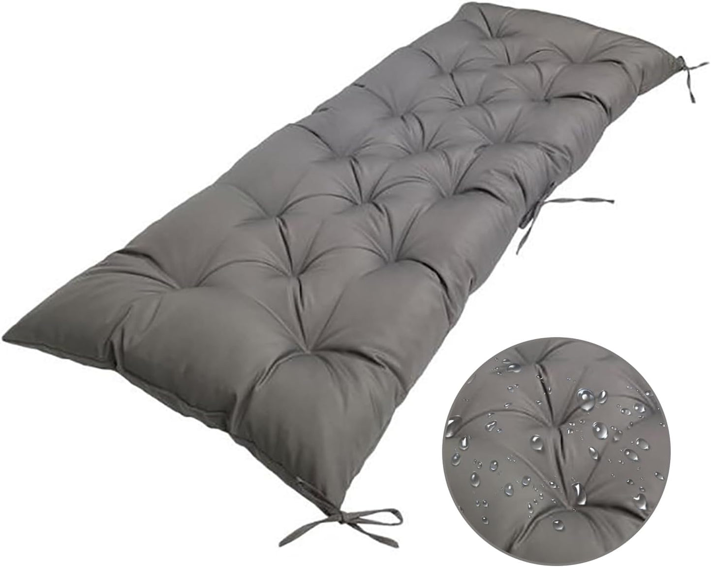 Cojín impermeable 40x20" antiderrap para tumbona jardín