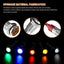 5 Luces LED 1/4pulg AC/DC 12-24V impermeable IP66 con cable