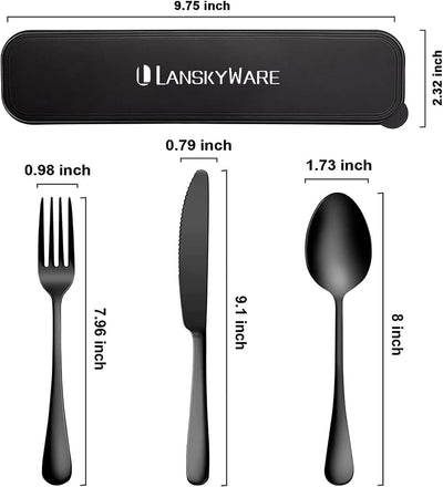 Set cubiertos acero inox 2 tenedores 2 cucharas 2 cuchillos