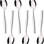 Set 6 cucharas acero inox plateado 7.9pulg