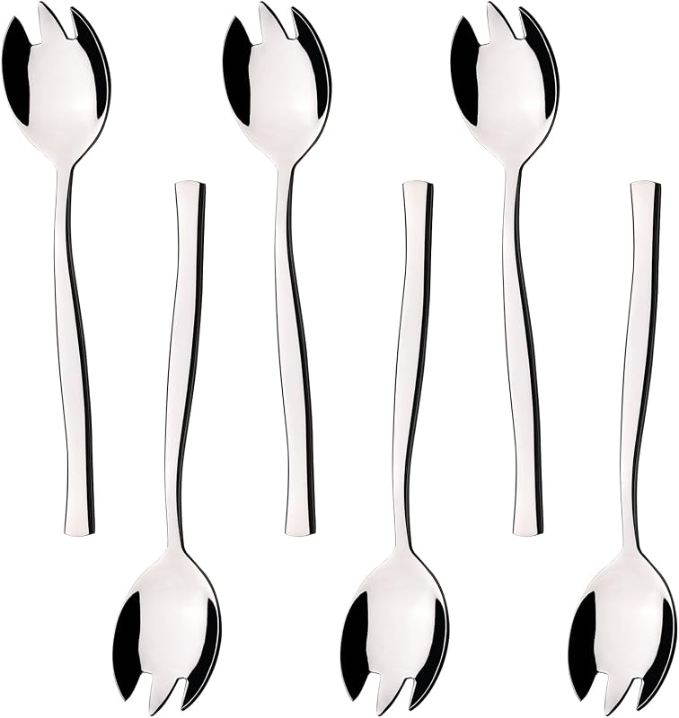 Set 6 cucharas acero inox plateado 7.9pulg