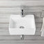 Fregadero baño pared 13.4x11.5pulg cerámica blanca