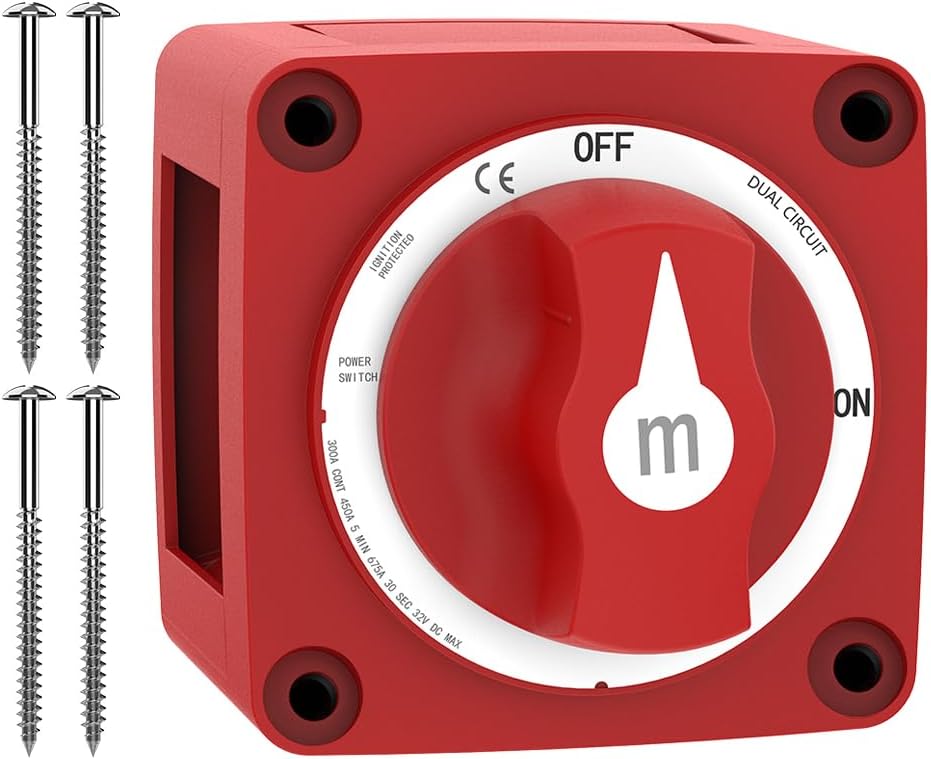 Interruptor corte energía 300A 12V-48V impermeable marina
