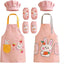 Set 2 Delantales Niños con Bolsillos Gorro Chef