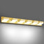 Luces LED acrílico dorado baño 6 luces 6000K rotación 350