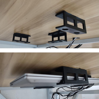 3 Soportes plástico laptop debajo escritorio almacenamiento