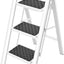 Escalera plegable 3 escalones para armario hogar oficina